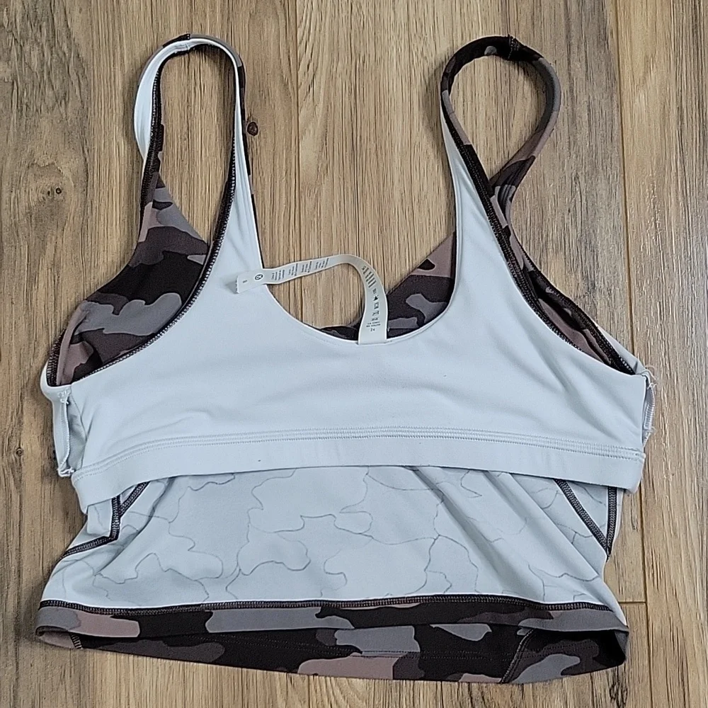 Lululemon Align Camo Heritage Dusty Bronze Workout Sports Bra